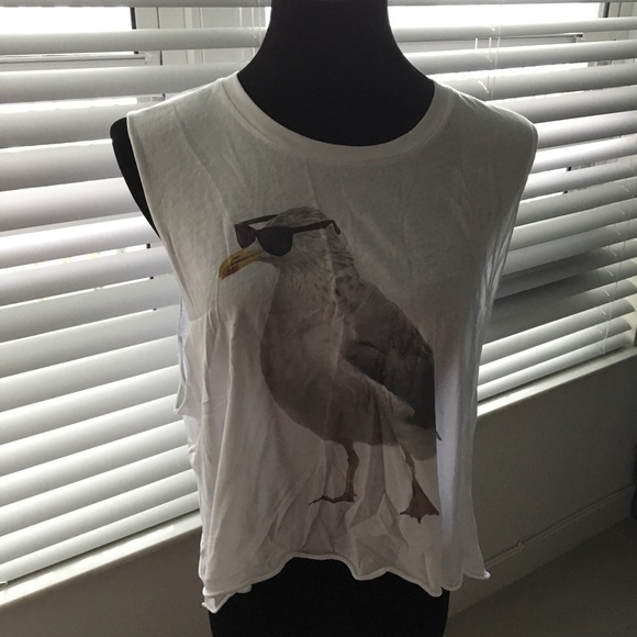 Wildfox Tops - Wildfox Cool Gull White Tank